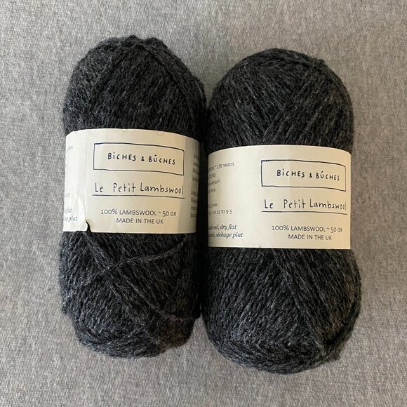 NWT Biches & Buches Le Petit Lambswool Colour Dark Grey Lot of 2 - Picture 1 of 6